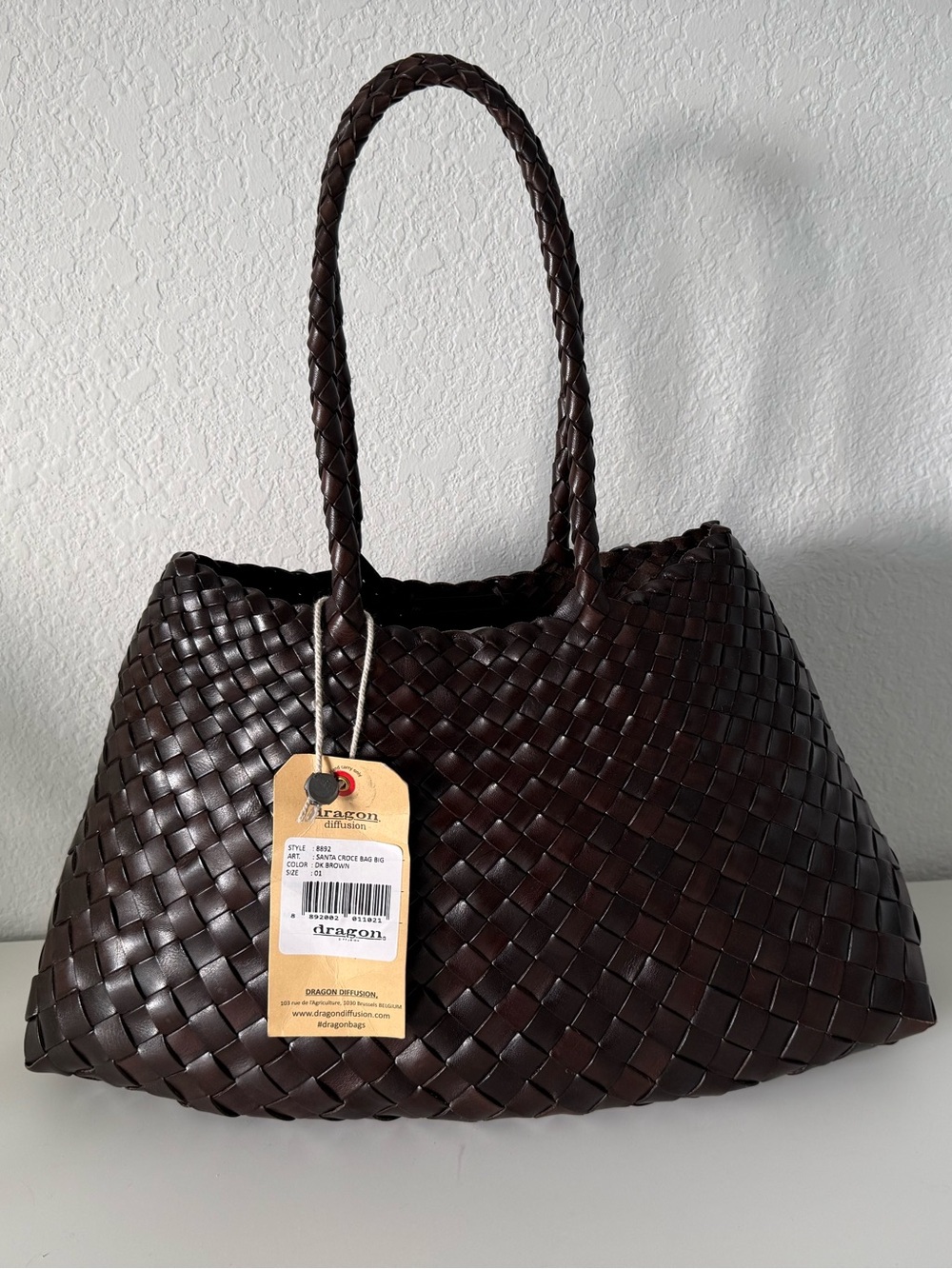 Dragon Diffusion Santa Croce Bag Big Dark Brown - Picture 3 of 13